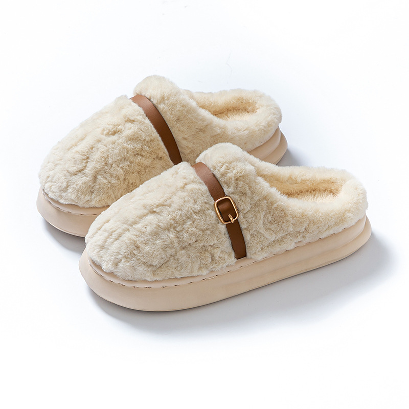 High-End for Women, Autumn and Winter 2025 New Indoor Home Non-Slip Warm Plush Cotton Slippers ddmymarket
