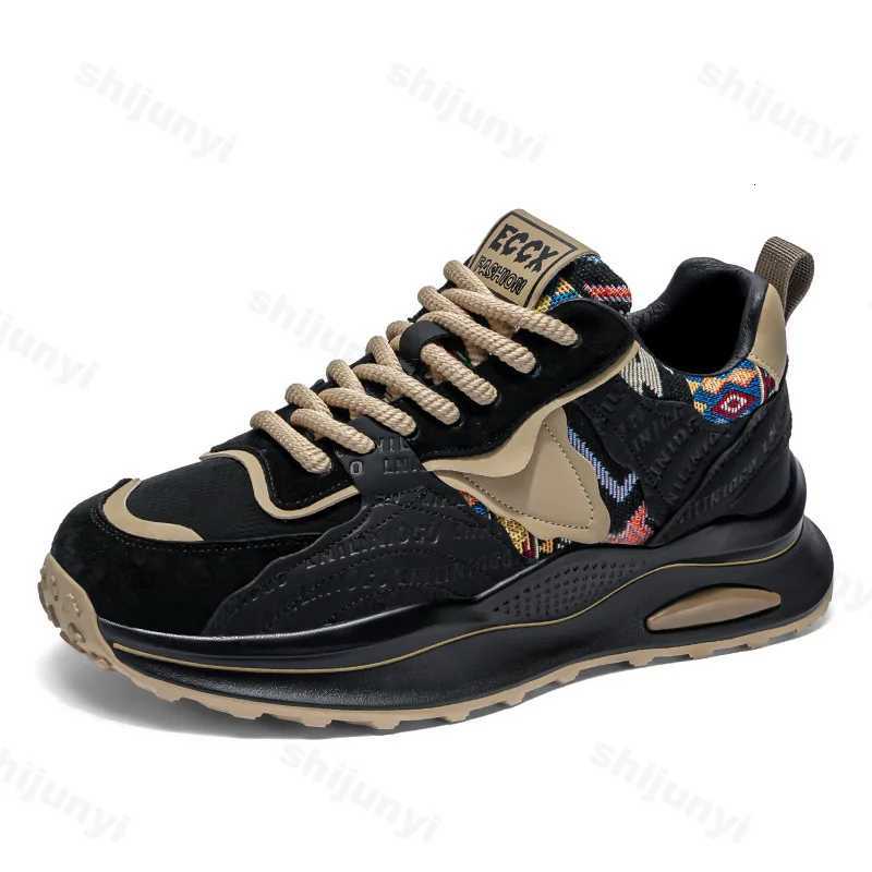 Men Sneakers 2025 Spring Autumn New Comfortable Outdoor Non Slip Running Shoes Trend Wearresistant Vintage Lace Up Casual Shoes Z250930