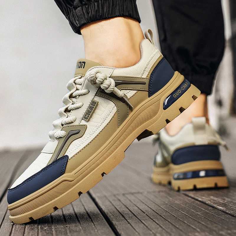 Autumn and Winter New Mens Shoes Niche Design Leather Shoes Low Cut Casual Sports Shoes Mens Board Shoes Outdoor Work Shoes Z250930