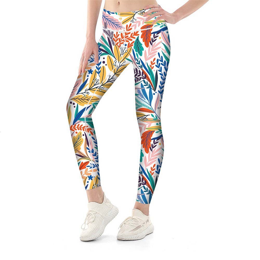 20253D Digital Printing Small Foot Pants Elastic Womens Leggings Yoga Pants 201202Z
