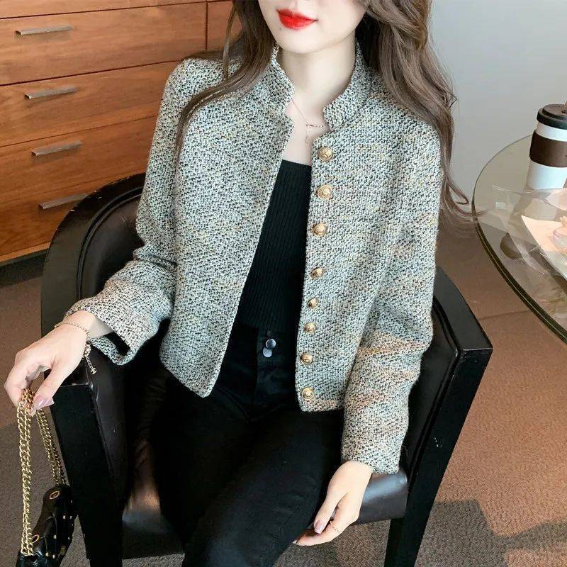 2025 Women's Short Top Coarse Wool Winter Hot Sale Unique design Super Beautiful Petite Aging Designer Jacket Autumn/Winter New Luxury Jacket