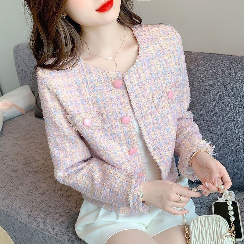2025 Women's Twill fashion Short Top Spring/Autumn New Elegant Designer Jacket Small Top Coarse Wool Short Top Autumn/Winter New Luxury Jacket
