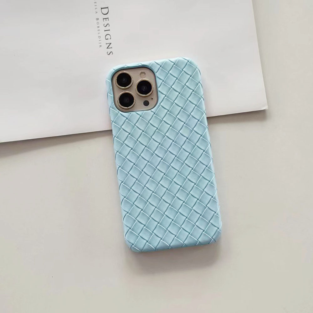 Suitable for iPhone 17/16 Pro Apple Case Woven Texture Solid Color Half-Wrap Anti-Drop Heat Dissipation Hard PC Phone