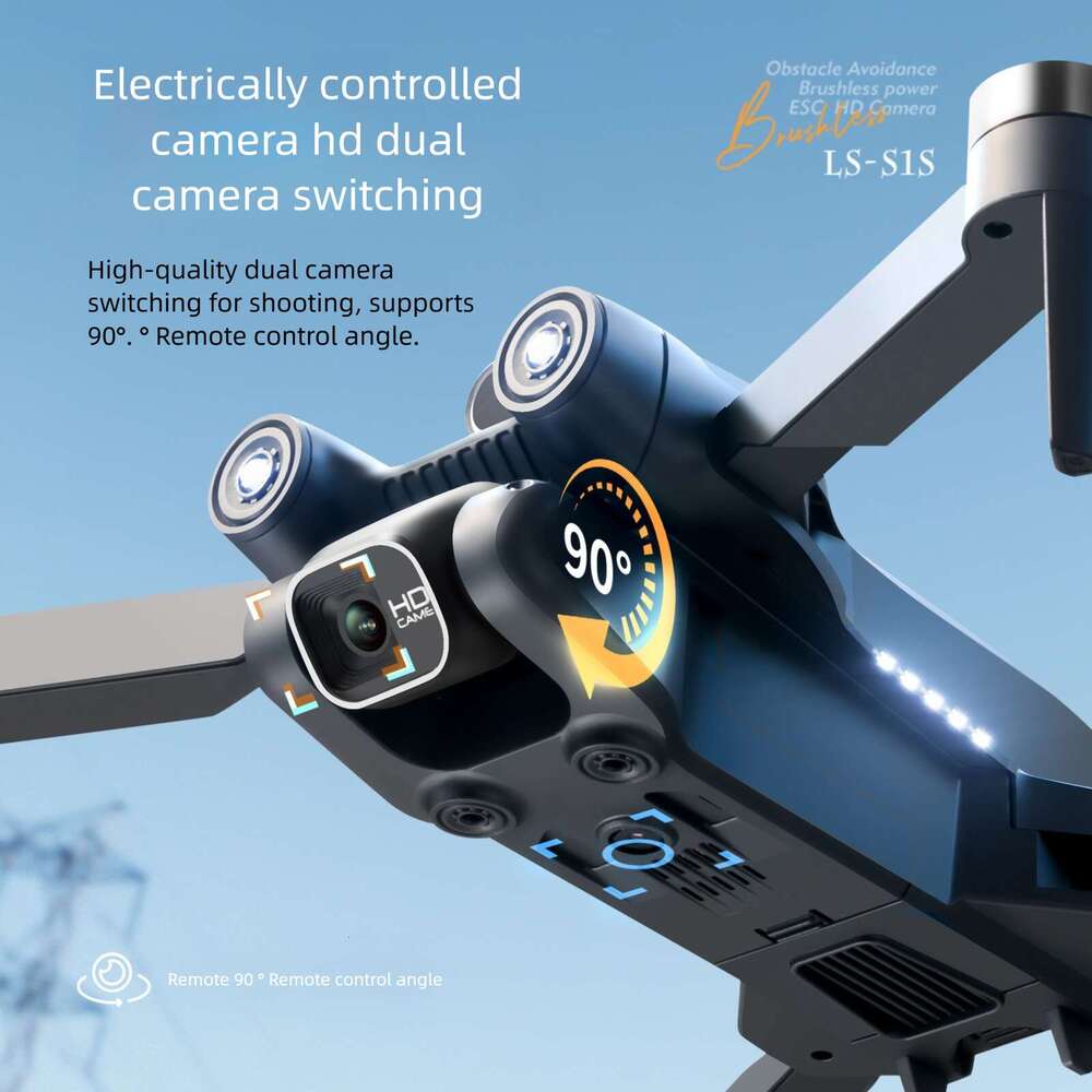 S Universal Brush Folding Drone Obstacle Avoidance Aerial Photography Quadcopter Brushless Motor Electronic Fence Remote Control Aircraft