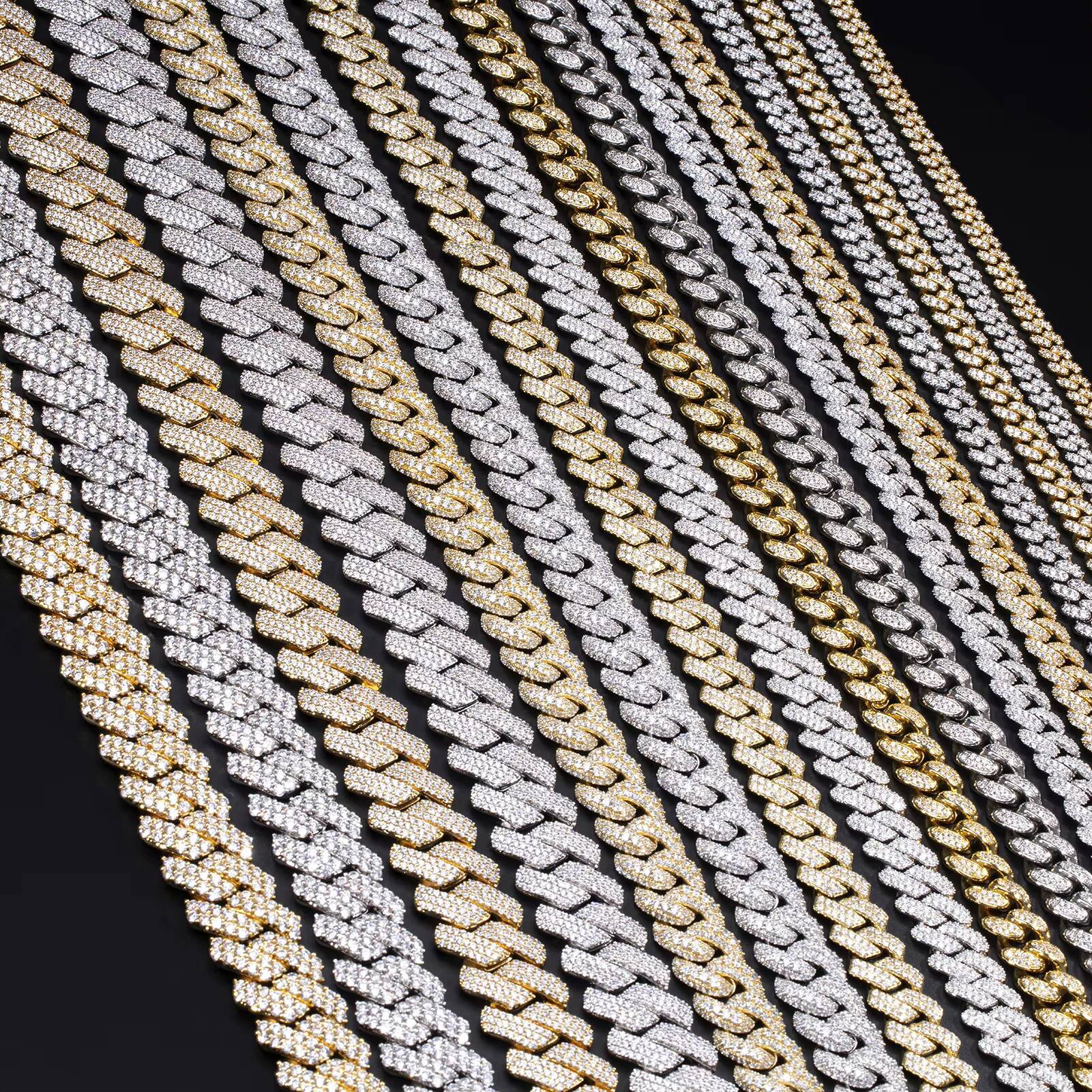 Pass Diamond Tester VVS Moissanite Chain 100% 925 Sterling Silver 6mm Moissanite Cuban Luxury Hip Hop Men Fashion Jewelry