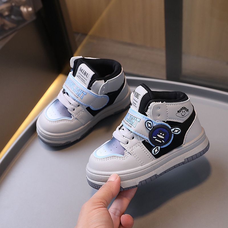Kids High Top Sport Shoes For Boys And Girls Soft Soles Non-slip And Wear-resistant Kidszworld Running Sneakers Fashionable Color Toddler Shoes Sizes 