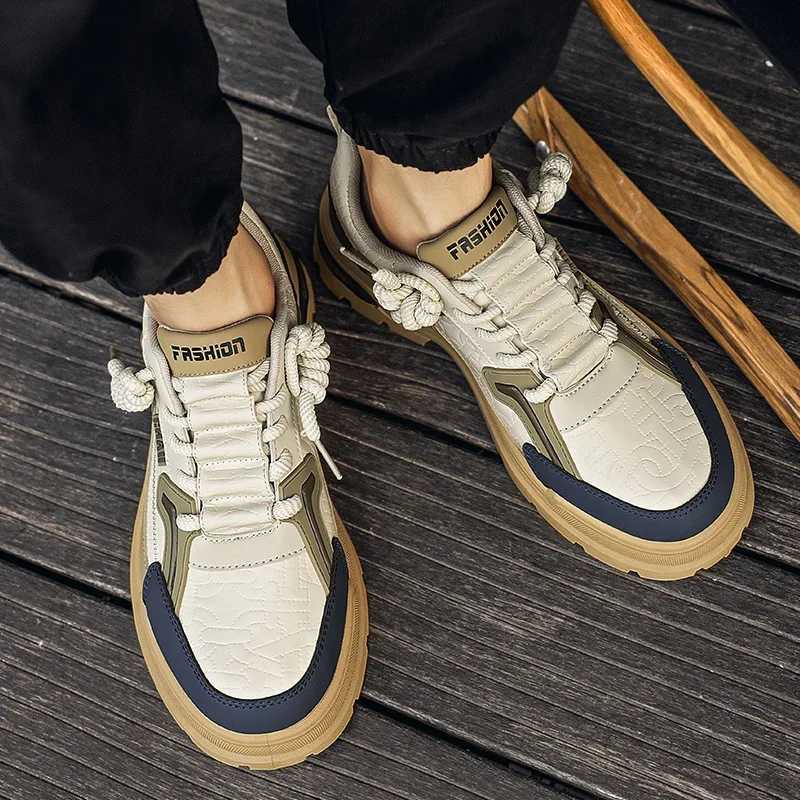 Autumn and Winter New Mens Shoes Niche Design Leather Shoes Low Cut Casual Sports Shoes Mens Board Shoes Outdoor Work Shoes Z250930