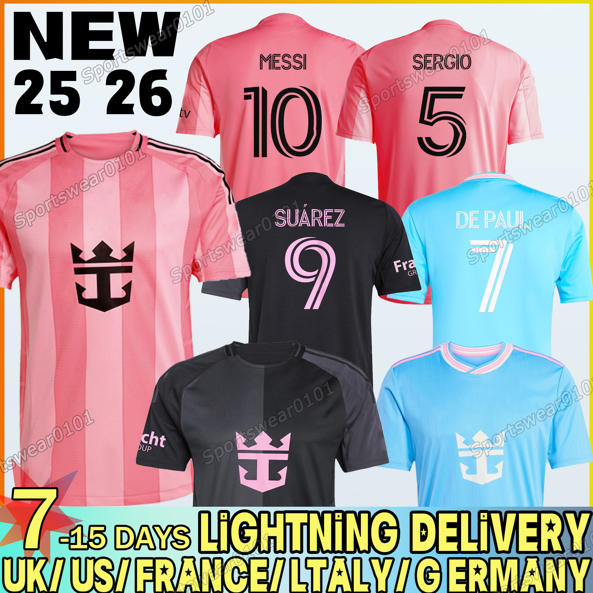 25 26 Soccer Jerseys MESSIS Fans Men Kids InterS Miami FC Player Home Away Shirts maimi SUAREZ Football Jersey SERGIO JORDI ALBA MOTA MATUIDI HIGUAIN shirt Kit kids