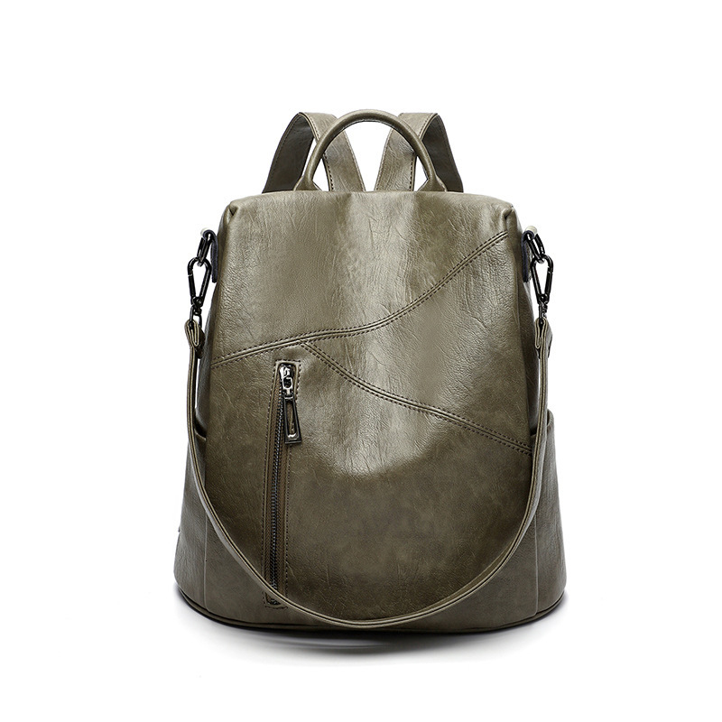 Luxury Bag Designer Bag Korean Style Backpack For Women New 2025 Summer Versatile Soft Leather Backpack Large Capacity Casual Anti-theft Travel Bag Mu