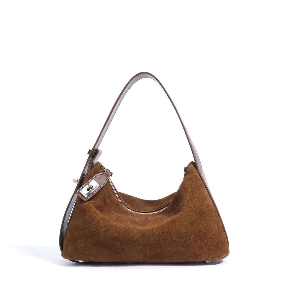 New Women's Autumn Winter Soft Suede Leatehr Designer Brand Women Hobo Tote Cow Leather Female Shoulder Bag Daily Outfit