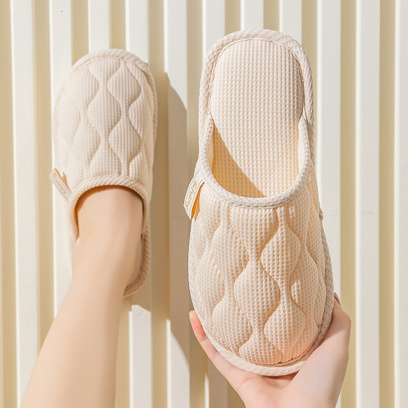 Spring and Autumn Women, Four Seasons Winter Indoor Use Cotton Non-Slip Home Couple Linen Slippers for Men ddmymarket