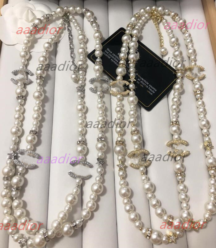 cocochanel necklace Coco Fashion Pendant Long Necklaces Elegant Designer Dia Pearl Sweater Chain For Women Wedding Jewelr chanels channels chaneljewelry cc 0EFZ