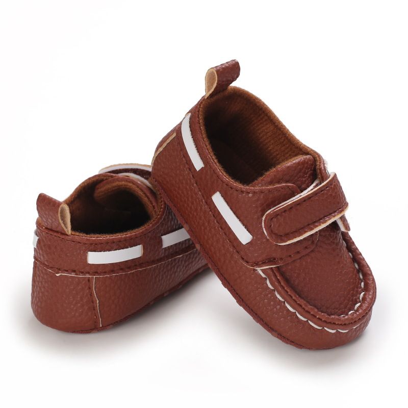 Little Kid Leather Shoes Infant Anti-slip Soft Bottom Baby Unisex Casual Shoes Kidszworld Newborn Toddler First Walkers Crib Shoes 0-18M K0446