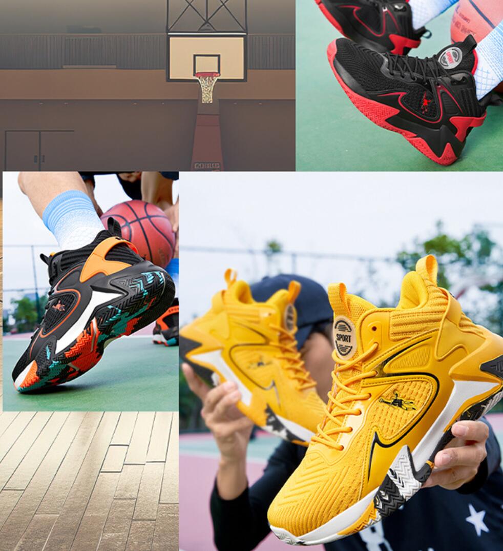 Big size US14 15 Basketball shoes, new men's shoes breathable student sports shoes anti slip mesh ultra light casual fly woven running shoes Z 10