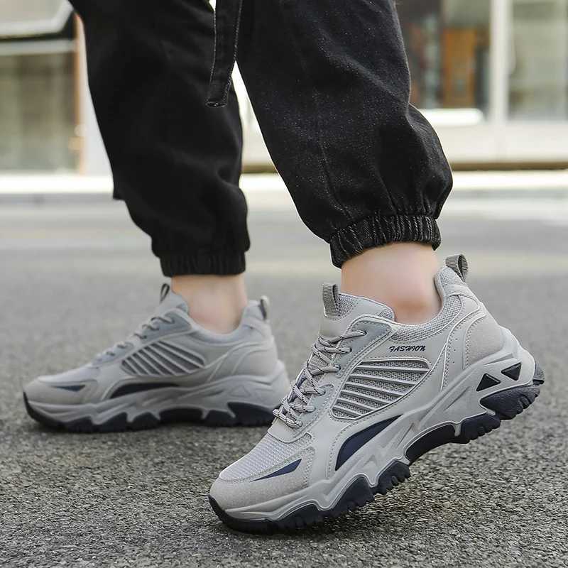 Running Tennis NonSlip Sneakers Fashion Lace Up Comfortable Male Men Platform Big Size Sneakers Casual Outdoor Sports Shoes Z250930