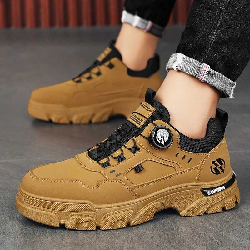 Men Sneakers Spring Autumn New High Top Men Casual Leathers Thick Soled Trendy Wear Resistant Short Boots Platform Sports Shoes Z250930