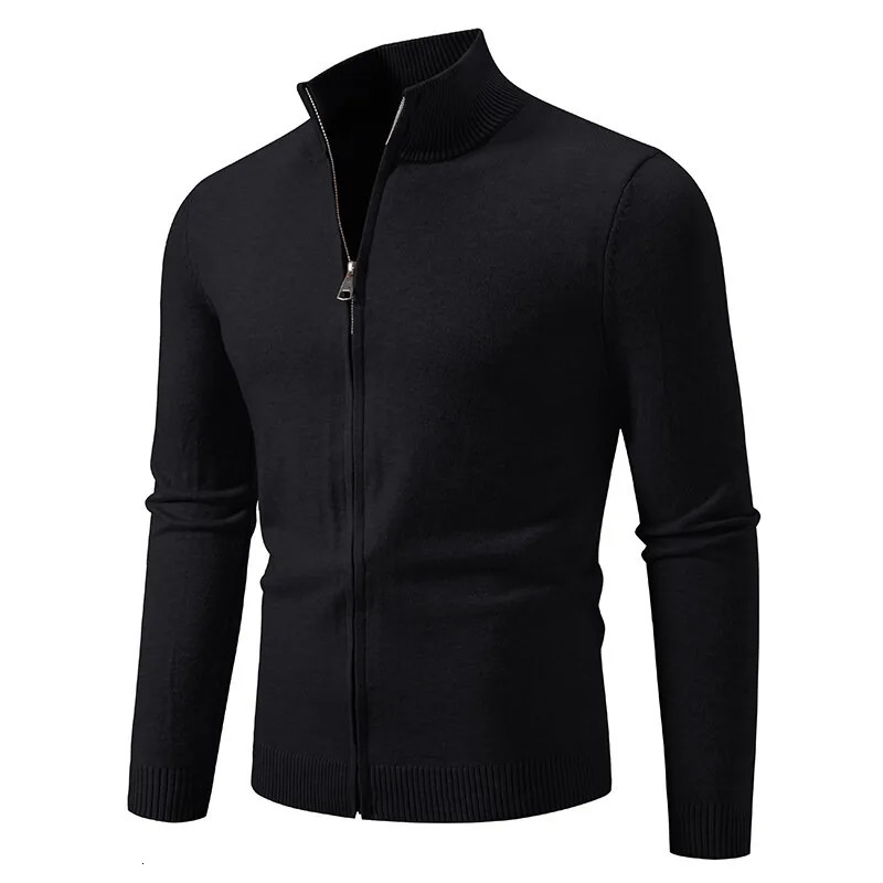 Animal Game Mens Knit Zipper SweaterCoats Slim Fit Sweaters Stand Collar Fall Winter Cardigan Sweater Jumper Warm Streetwear 250929