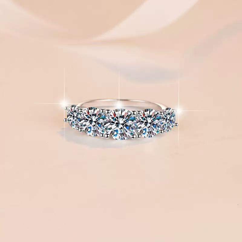 Gia IGI Certified Lab Grown Diamond 9K 14K 18K Pure Gold 3MM Round Band Ring Lab-Grown Diamond Ring