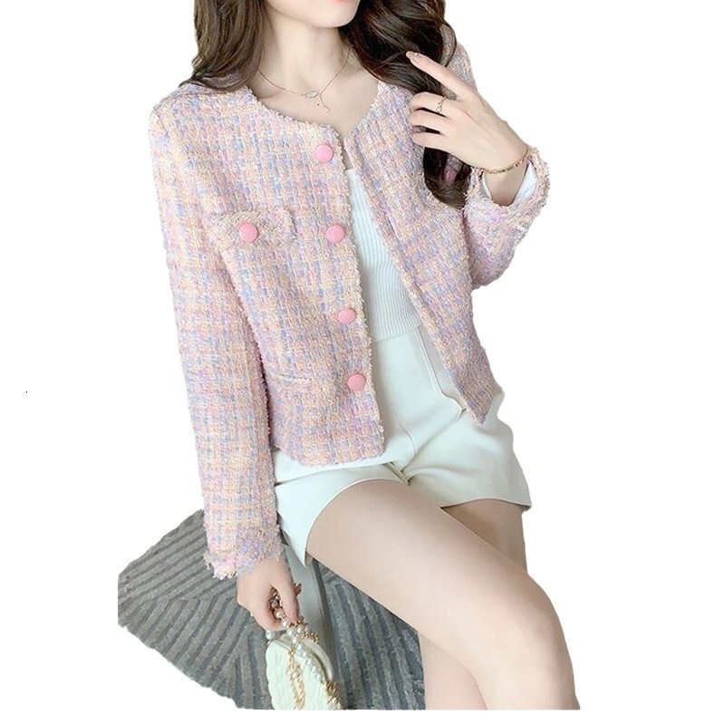 2025 Women's Twill fashion Short Top Spring/Autumn New Elegant Designer Jacket Small Top Coarse Wool Short Top Autumn/Winter New Luxury Jacket