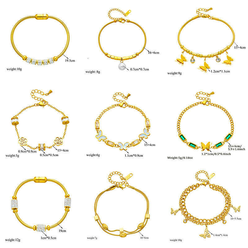 Fashionable High-End Niche Design Light Versatile Gold-Plated Butterfly Pearl Flower Inlaid Dia Accessories Bracelet