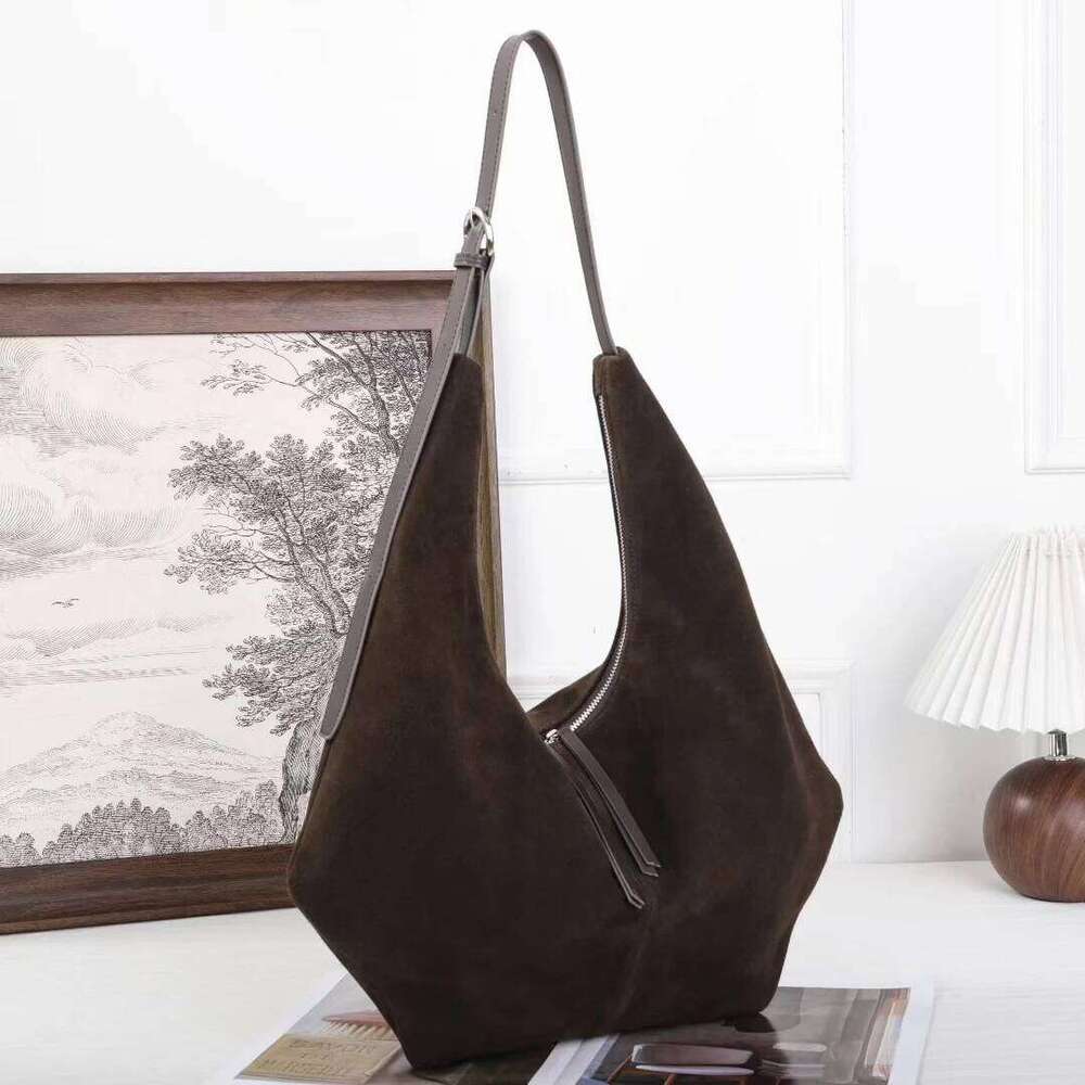 Women Shoulder Crossbody Designer Brand Ladies Soft Suede Cow Leather High Quality Large Tote Bag Autumn Winter New