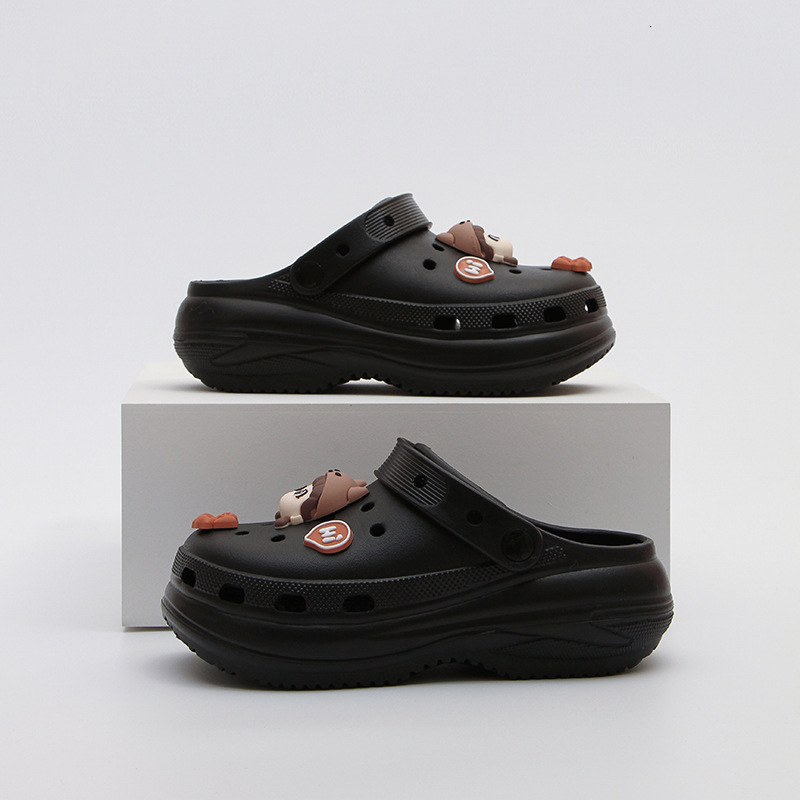 Chunky Sole Height-Increasing Clog Sandals for Women, Summer Outdoor Non-Slip Small Size Comfortable Closed-Toe Slippers ddmymarket