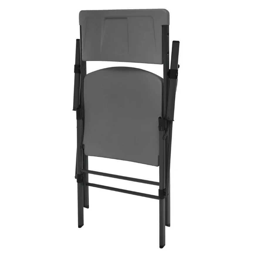 2pack of black commercial plastic folding chairs with armrests featuring a lightweight easytoclean design and durable cover J250930