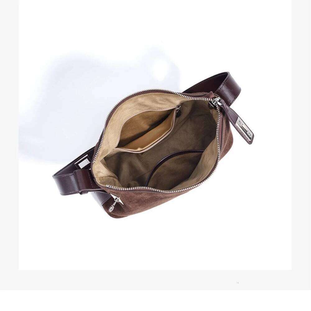 New Women's Autumn Winter Soft Suede Leatehr Designer Brand Women Hobo Tote Cow Leather Female Shoulder Bag Daily Outfit