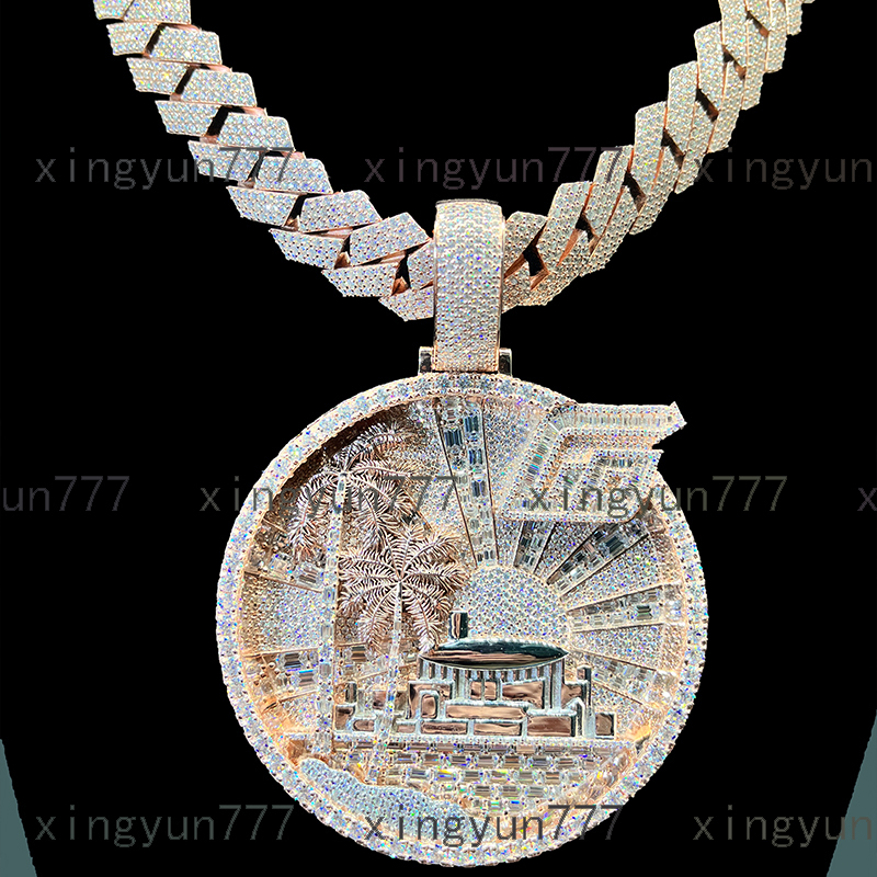 Lifeng Jewelry Advanced Customize Iced Out Diamond Moissanite Pendant Solid 925 Silver Men Hiphop Pendant