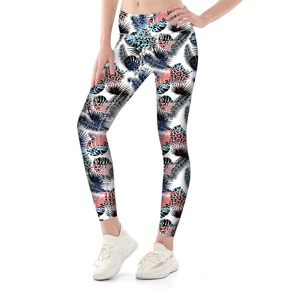 20253D Digital Printing Small Foot Pants Elastic Womens Leggings Yoga Pants 201202Z