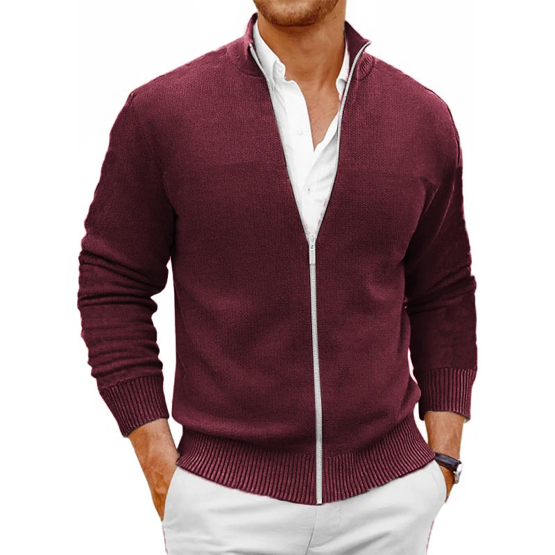 Animal Game Mens Knit Zipper SweaterCoats Slim Fit Sweaters Stand Collar Fall Winter Cardigan Sweater Jumper Warm Streetwear 250929