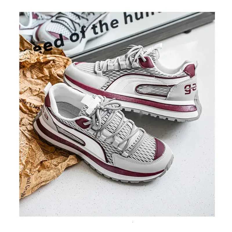 Mens Mesh Breathable Chunky Casual Sneakers Lightweight Platform Shoes for Daily Wear Z250930