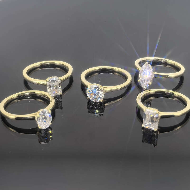 Igi Certified Oval Marquise Cut Synthetic Engagement Cvd Lab Grown Diamond Ring