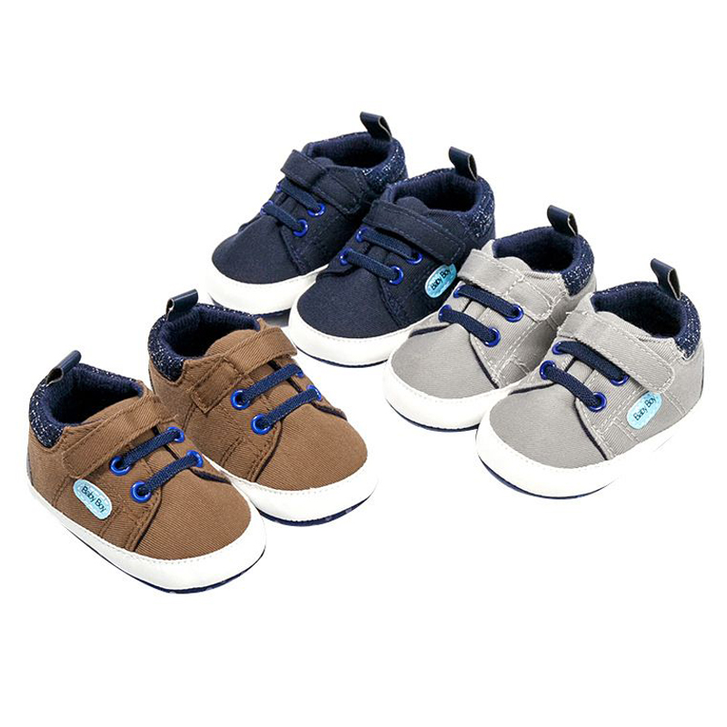Baby Canvas Sneakers Anti-slip Soft Infant Shoes Newborns First Walkers Toddler Kidszworld Unisex Casual Shoes 0-18M Months K0464
