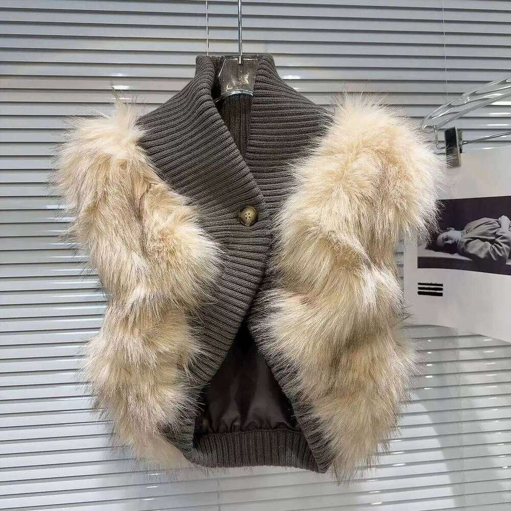 Fashion Fluffy Warm Faux Fur Sleeveless Jacket Outwear Sweater Crop Top Coat