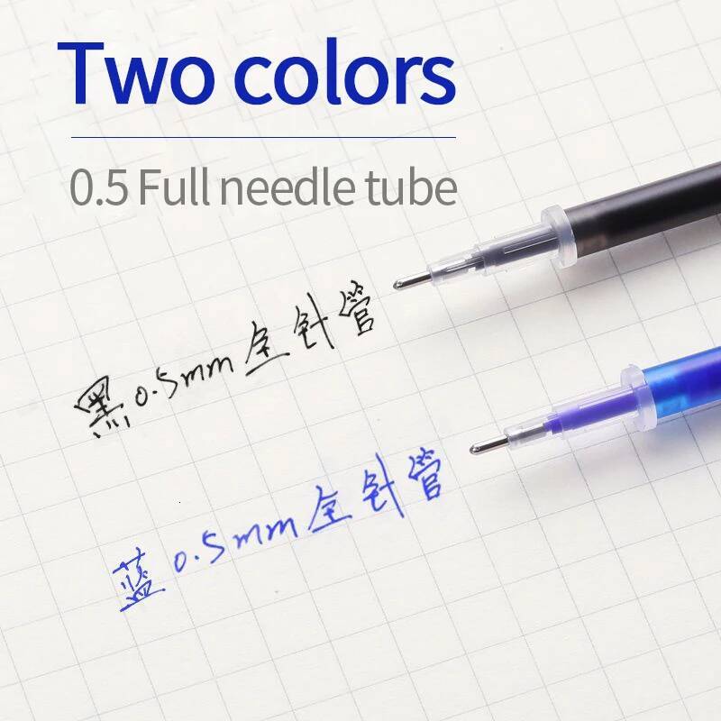 Bestseller 2+50Pcs/Set 0.5mm Refill Rod Black Blue Erasable Pens Washable Handle School Writing Stationery Gel Ink Pen ddmysat