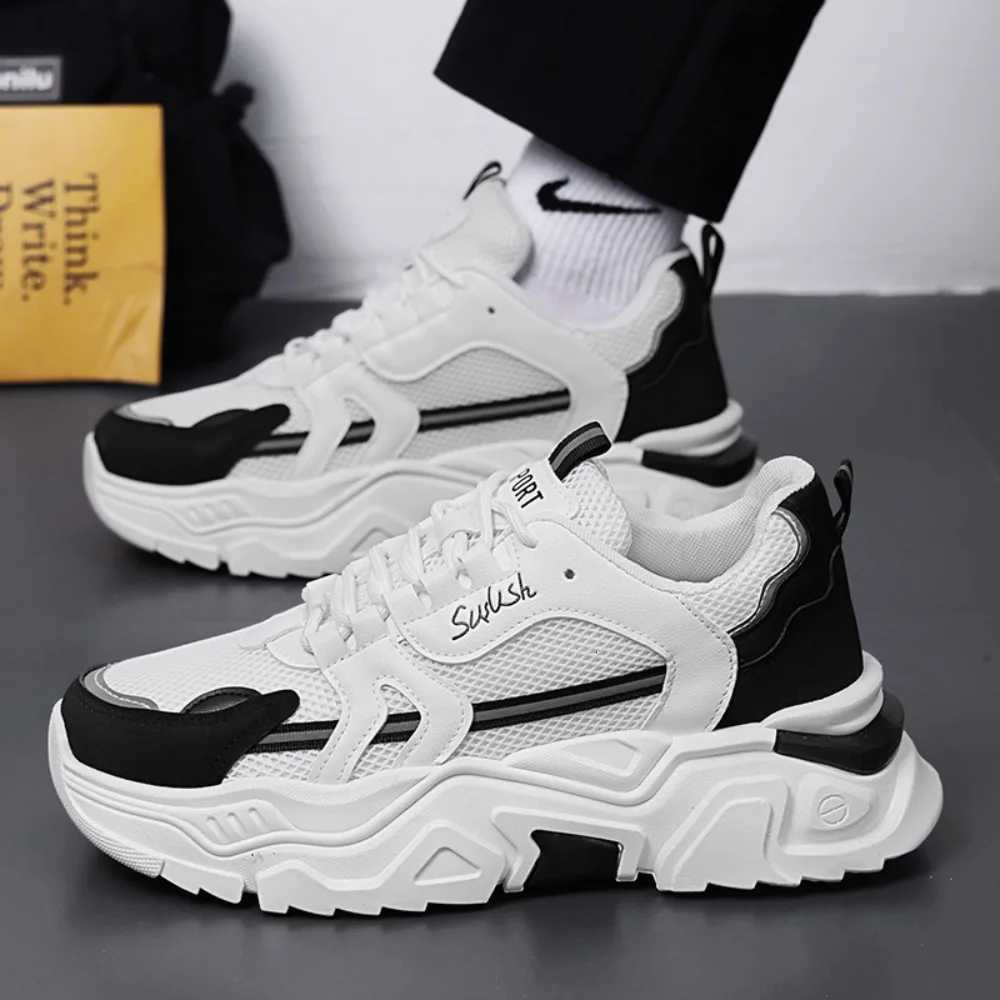 Trendy Thick Platform Dad Shoes Low Top Air Mesh Lightweight Men Casual Sneakers New Arrival Fashion Trends Anti Slip Leisure Z250930