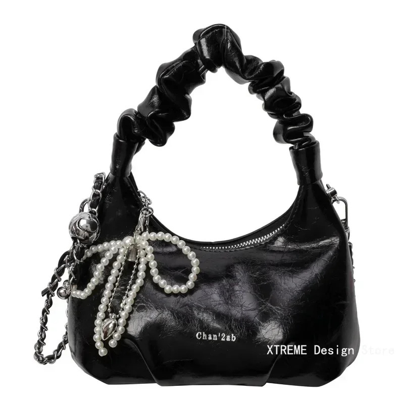 Underarm Bags for Women Y2K Korean Fashion Handbags and Purses Pu Leather Red Shoulder Crossbody Bag 250930