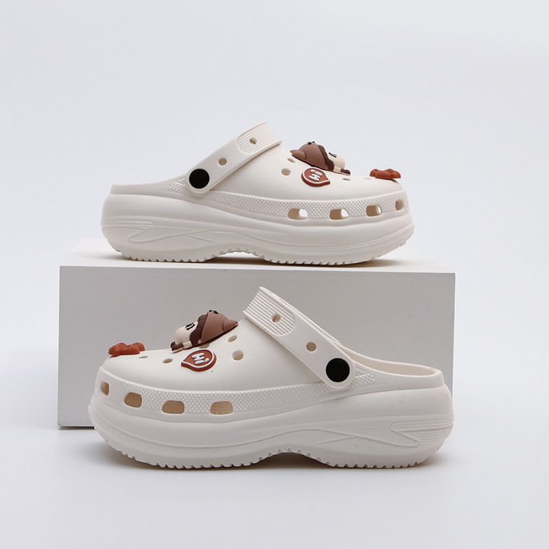 Chunky Sole Height-Increasing Clog Sandals for Women, Summer Outdoor Non-Slip Small Size Comfortable Closed-Toe Slippers ddmymarket
