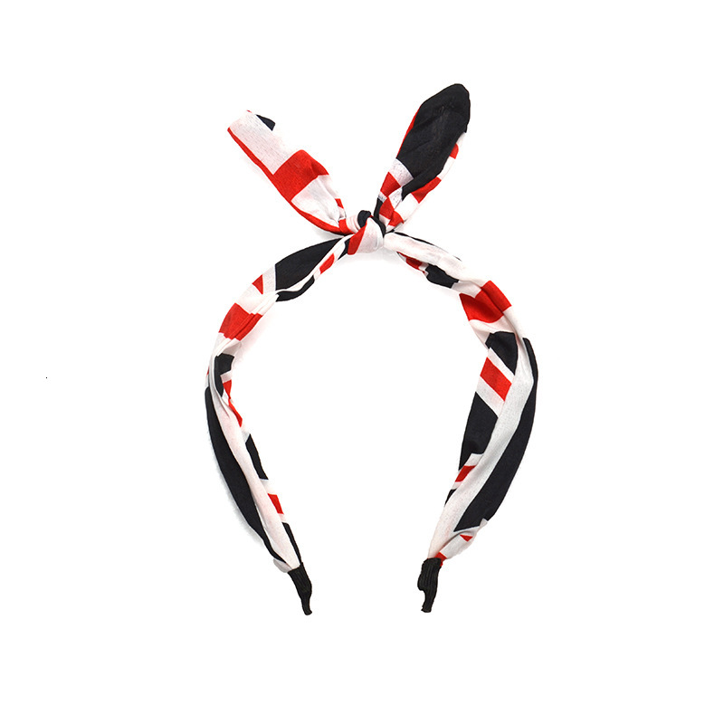 Floral Bow Headband Fashion Polka Dot Bunny Ear Hair Clip Korean Style 2 Yuan Store Accessories