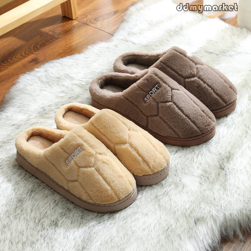 Home Women, Indoor Warm Non-Slip Couple Plush Cotton Slippers for Men, Autumn and Winter ddmymarket