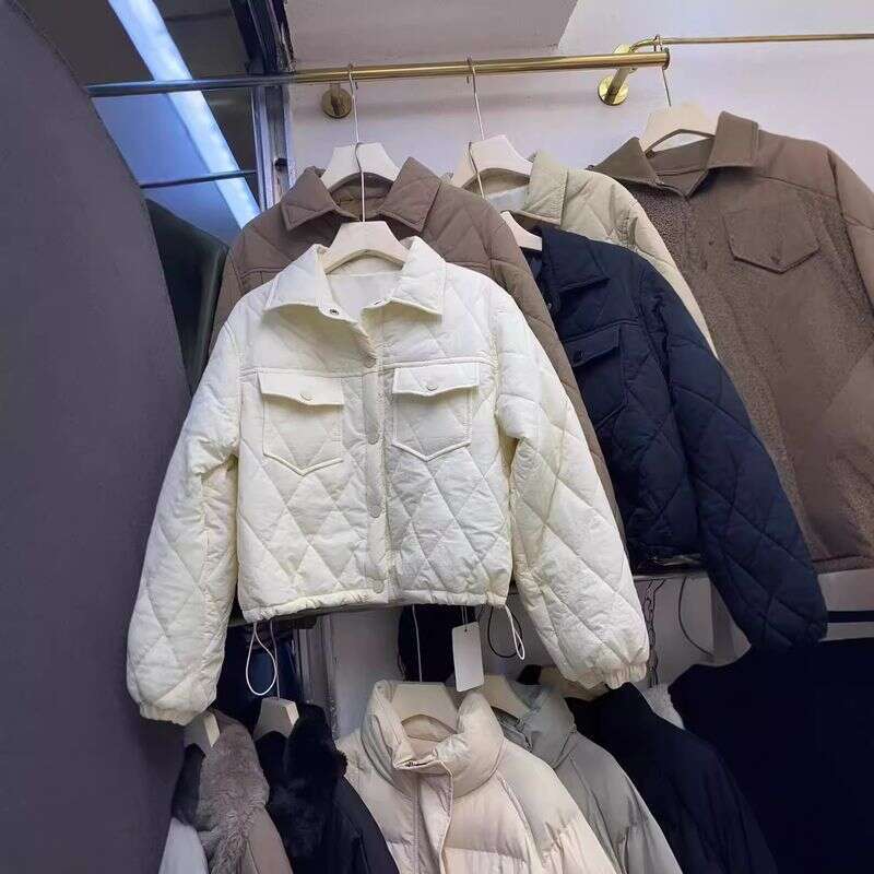 Drawstring Waist Cinched Lapel Short Long Sleeved For Women In Dongdaemun, South Korea, Autumn And Winter Lazy