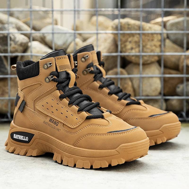 CYYTL Mens Boots Winter Shoes Casual Outdoor Hiking Work Cowboy Tactical Chelsea Ankle Platform Leather Sneakers 250930