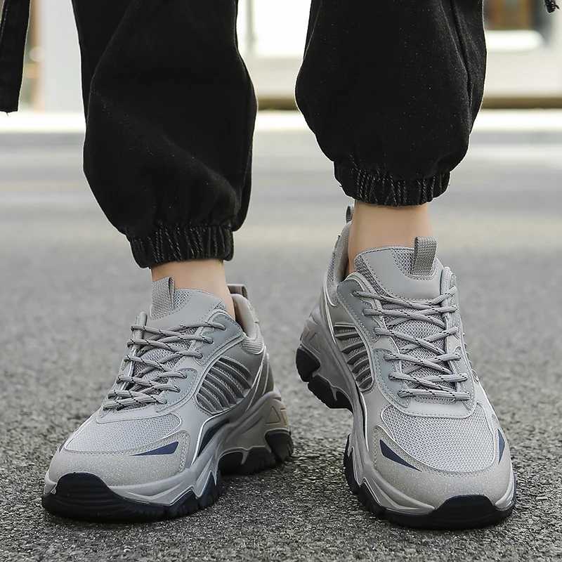 Running Tennis NonSlip Sneakers Fashion Lace Up Comfortable Male Men Platform Big Size Sneakers Casual Outdoor Sports Shoes Z250930