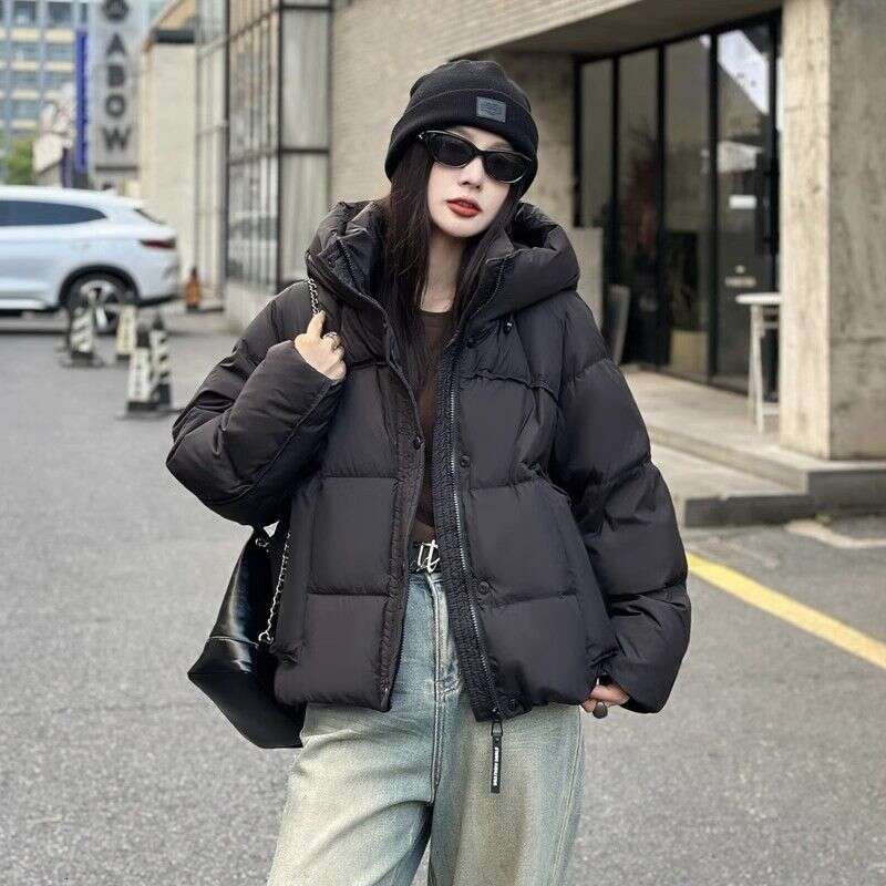 Jacket For Women, Short Stature, Winter Thick New Style, Fashionable Ankora Red Slimming White Duck Down Bread