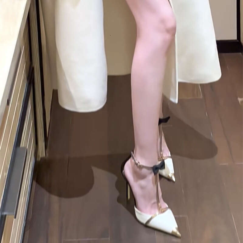 Cheelebrity Style Pointed Bow Designer Shoe High heels Women Thin heel One Strap Closed Toe Sandals Stunning Fairy Single Shoes