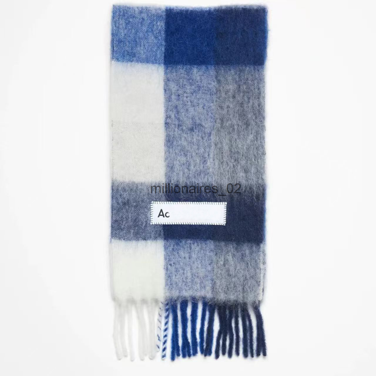 Designer Cashmere Wool Silk Ance Scarf Winter Luxury Woman Mens Fashion Square Shawl Vintage Hat And Scarf Set Bag Blue White Scarf