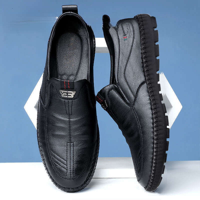 100% Full Cowhide Special Price Men's Work Leather Soft Sole Non-Slip Business Casual Shoes 17 26