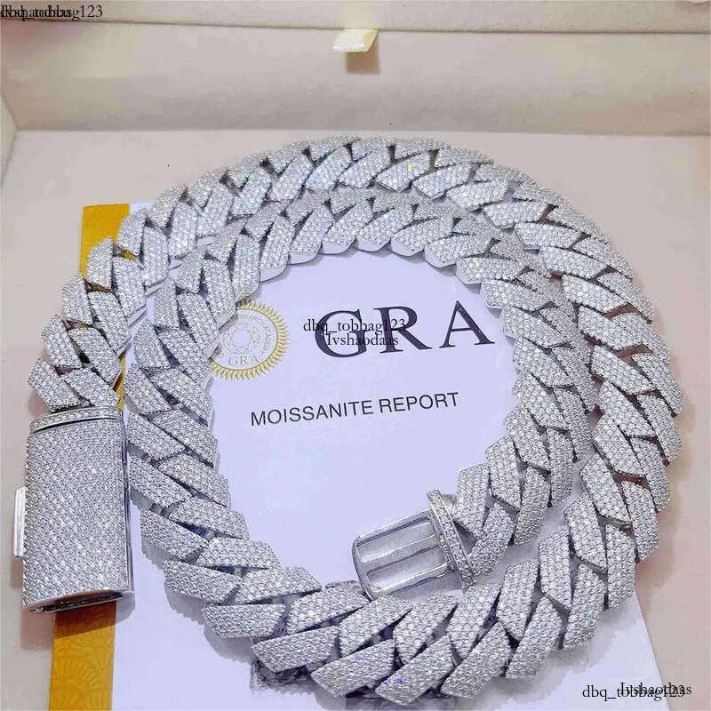 moissanite necklace designer jewelry cuban k chain Iced Out Pass Dia Tester Sterg Sier Necklace Vvs Moissanite chains for men necklaces