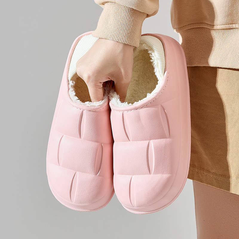 2025 New Waterproof Slippers Women, Autumn Winter Home Internet Celebrity Thick Sole EVA Cotton Slippers, Warm and Suitable for Outdoor Wear ddmymarke
